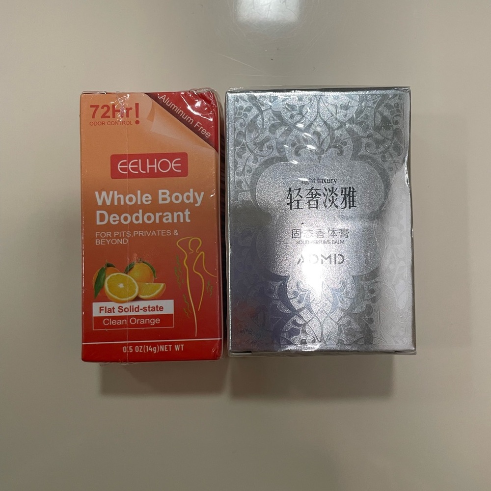 Deodorant and perfume!